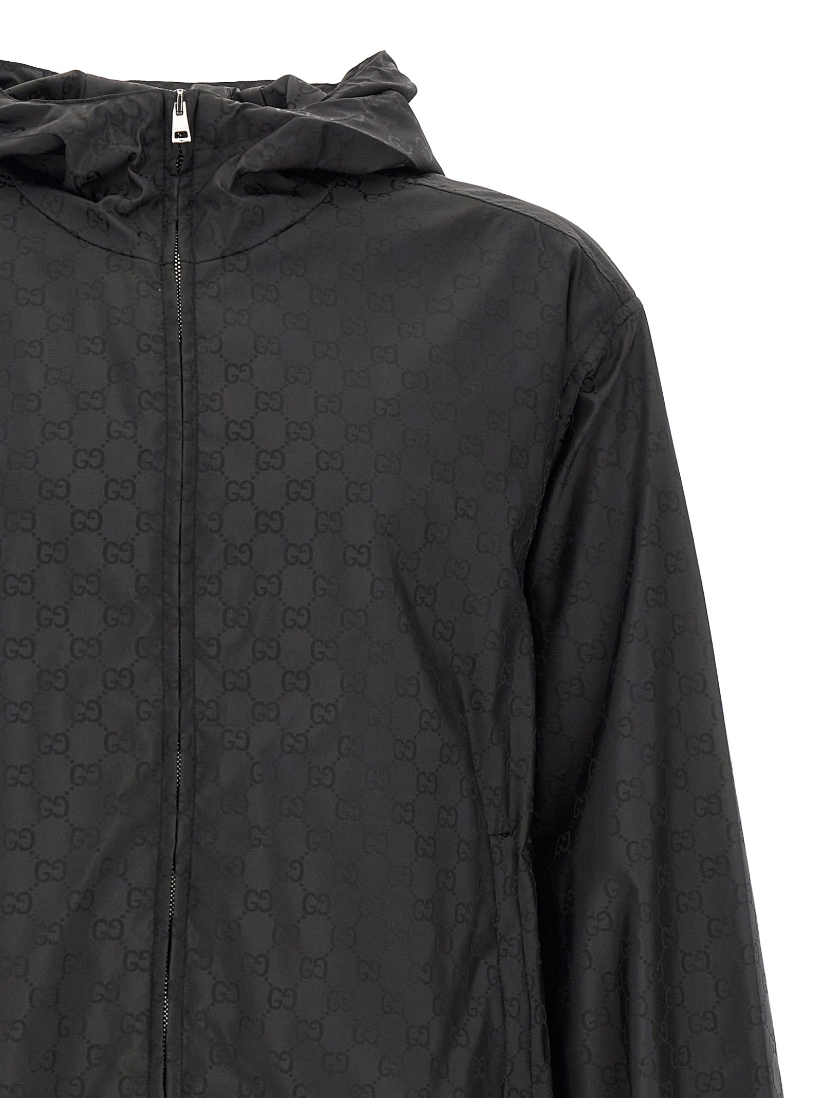 Gucci Black Nylon Shell Jacket