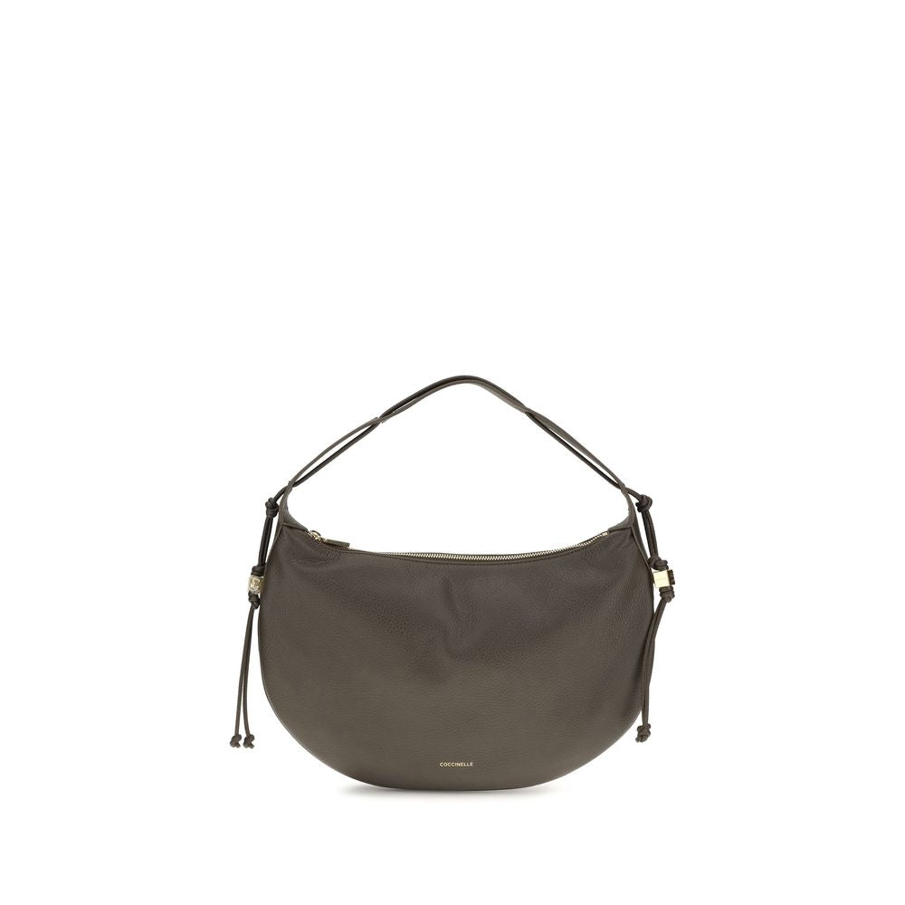 Sac porté épaule Coccinelle en cuir de veau marron Bos Taurus