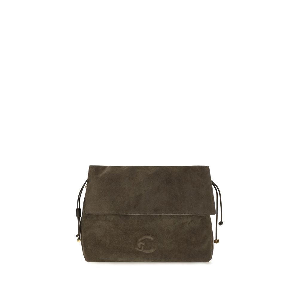 Sac porté épaule Coccinelle en cuir de veau marron Bos Taurus