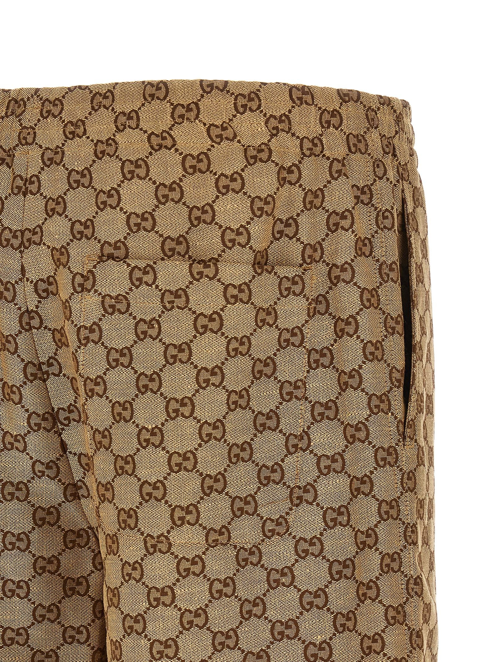 Gucci Beige Gucci Lido Linen Blend Bermuda Shorts