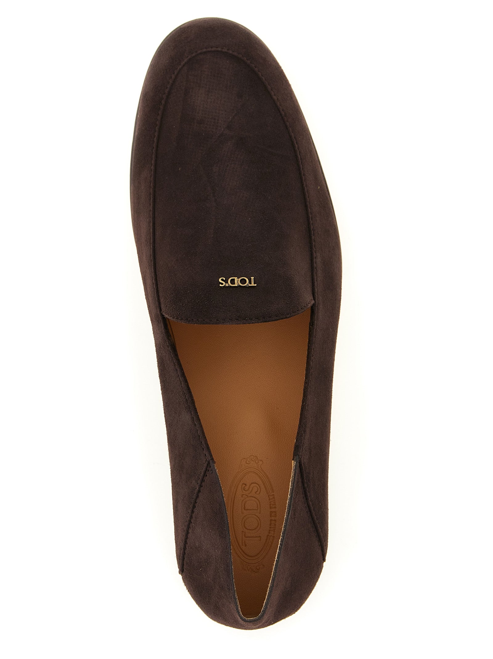 Brown Goatskin Slip-On Loafers