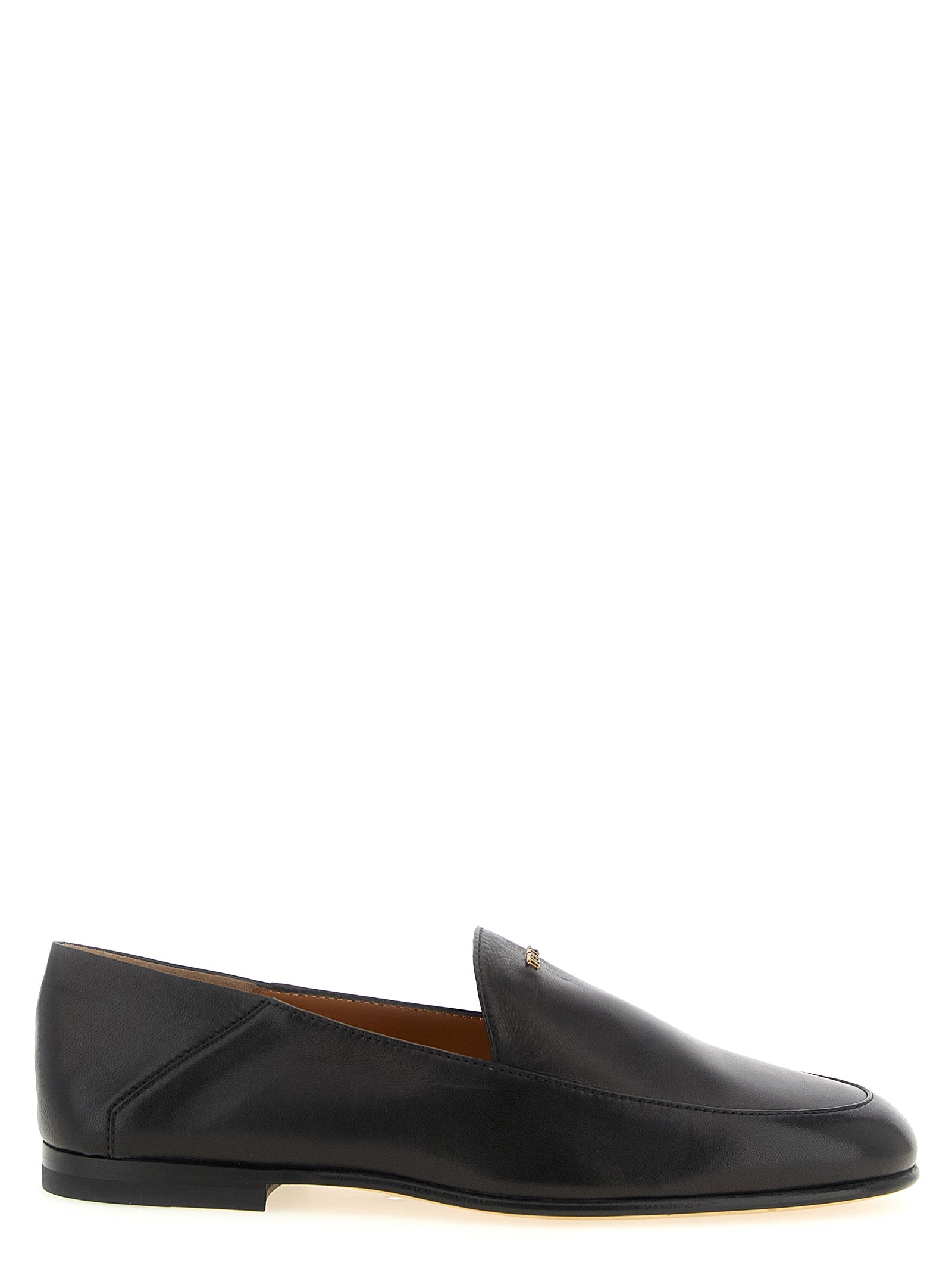 Black Lamb Leather Slip-On Loafers
