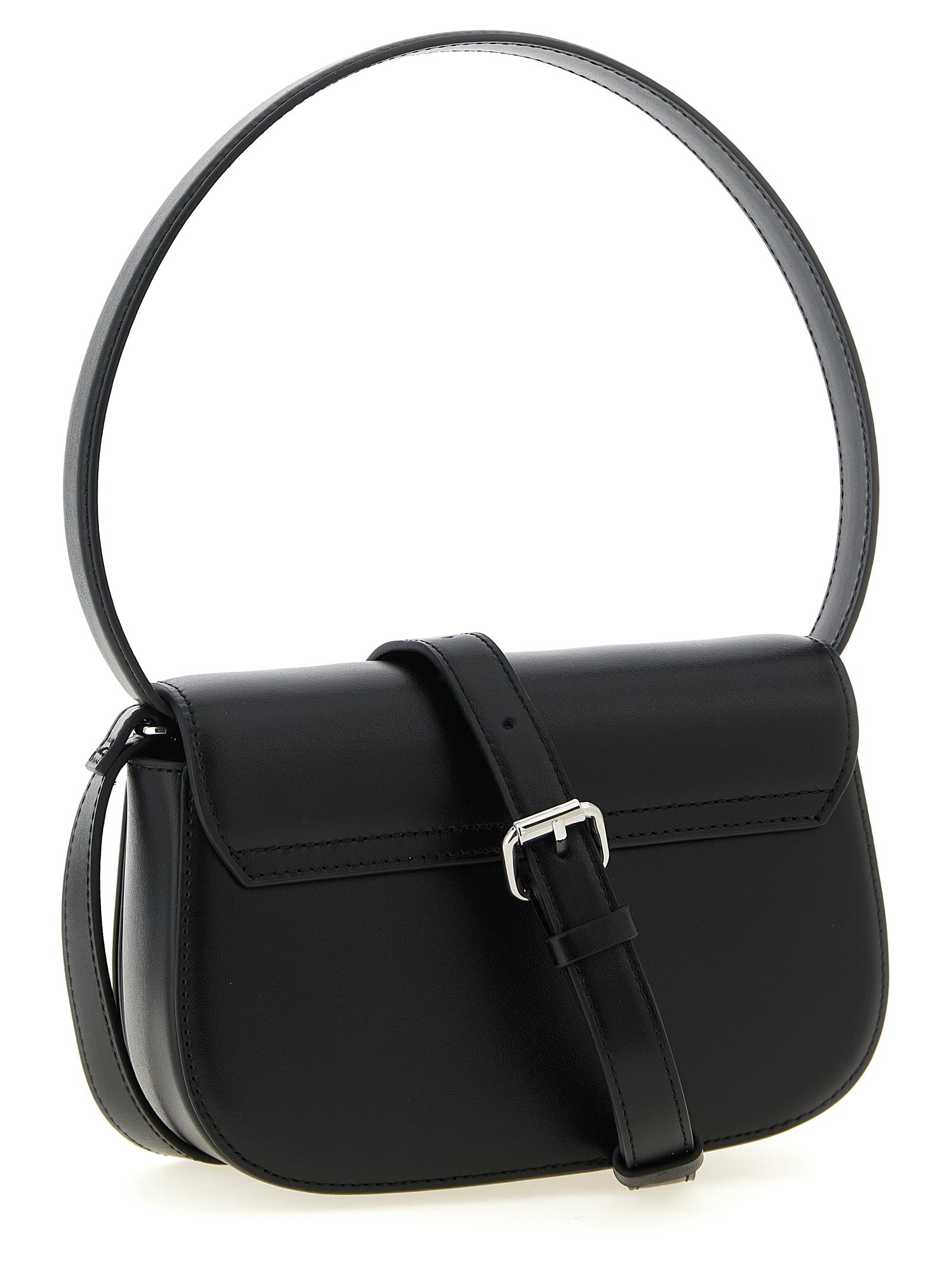 Black Cowhide Shoulder Bag