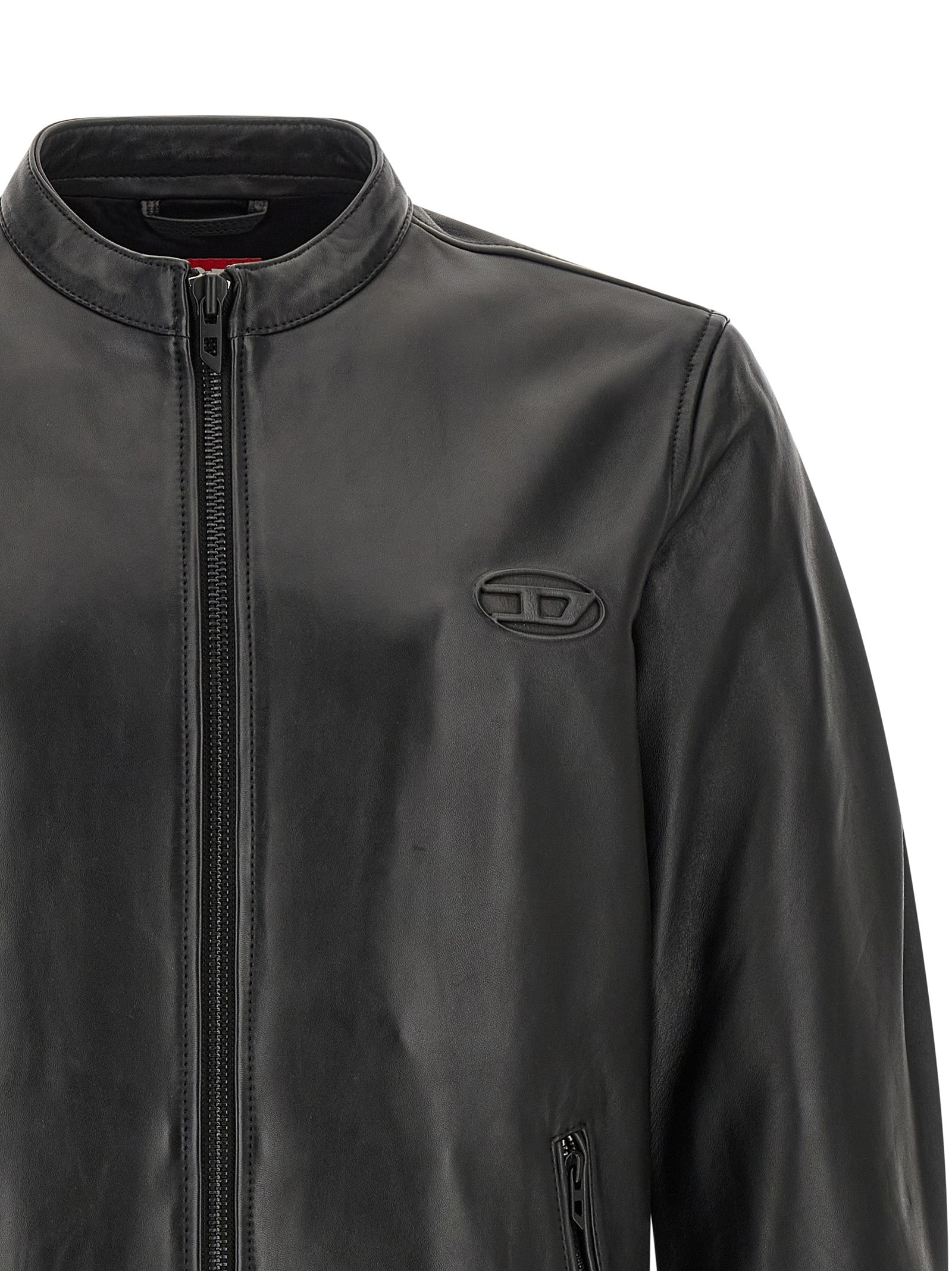 Diesel Black Lamb Leather Leather Jacket