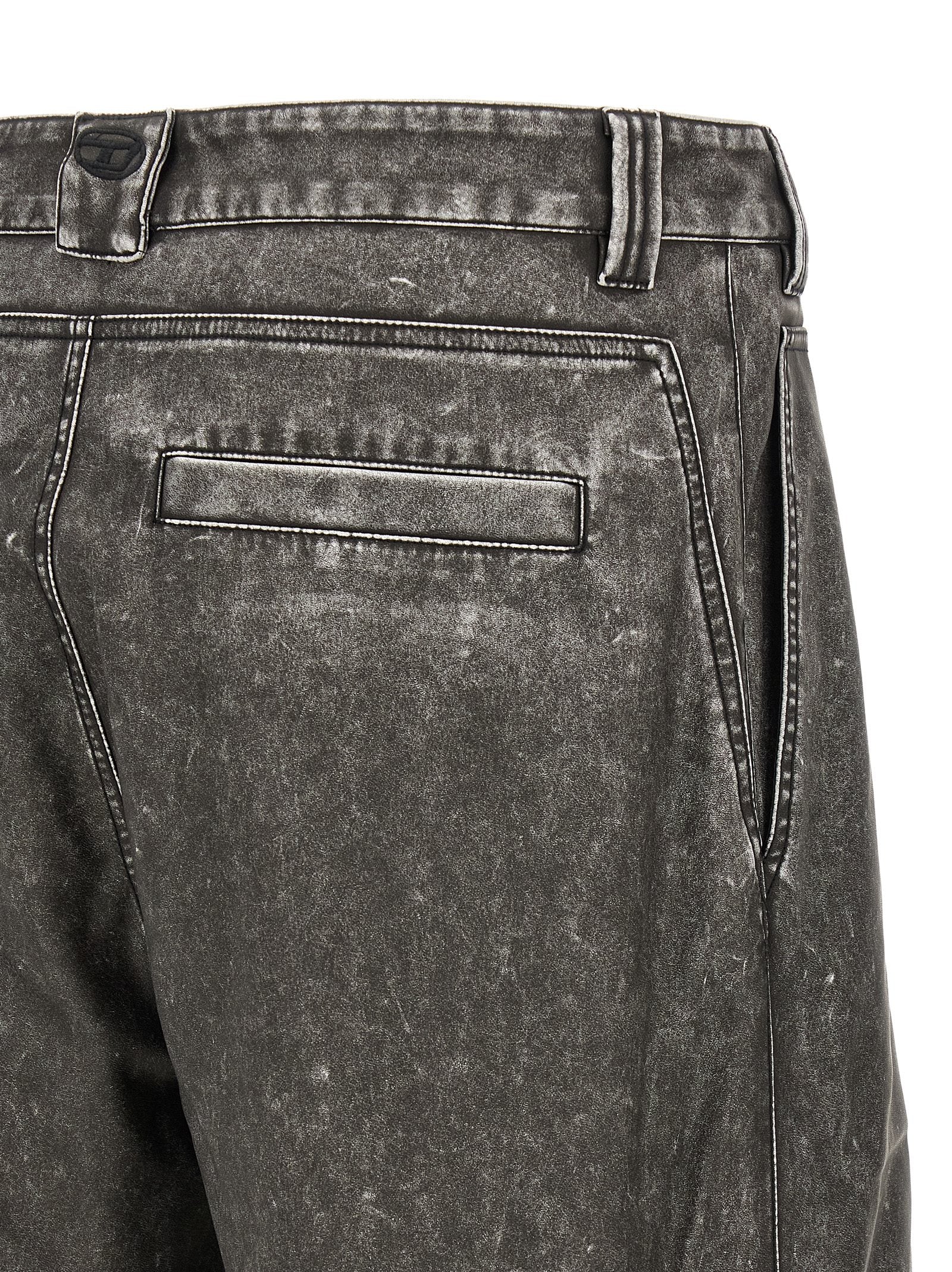Gray Polyethylene Casual Pants