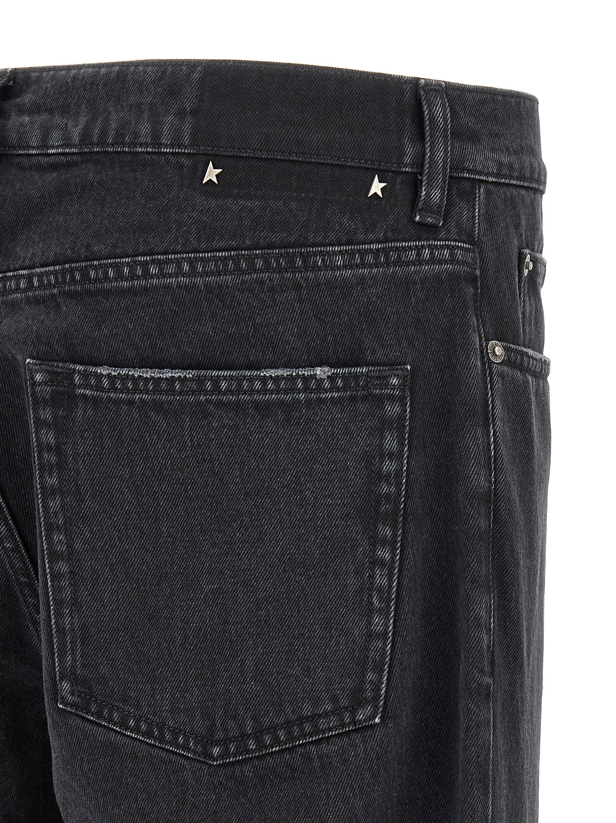 Golden Goose Schwarze Jeans aus Baumwolle mit geradem Bein