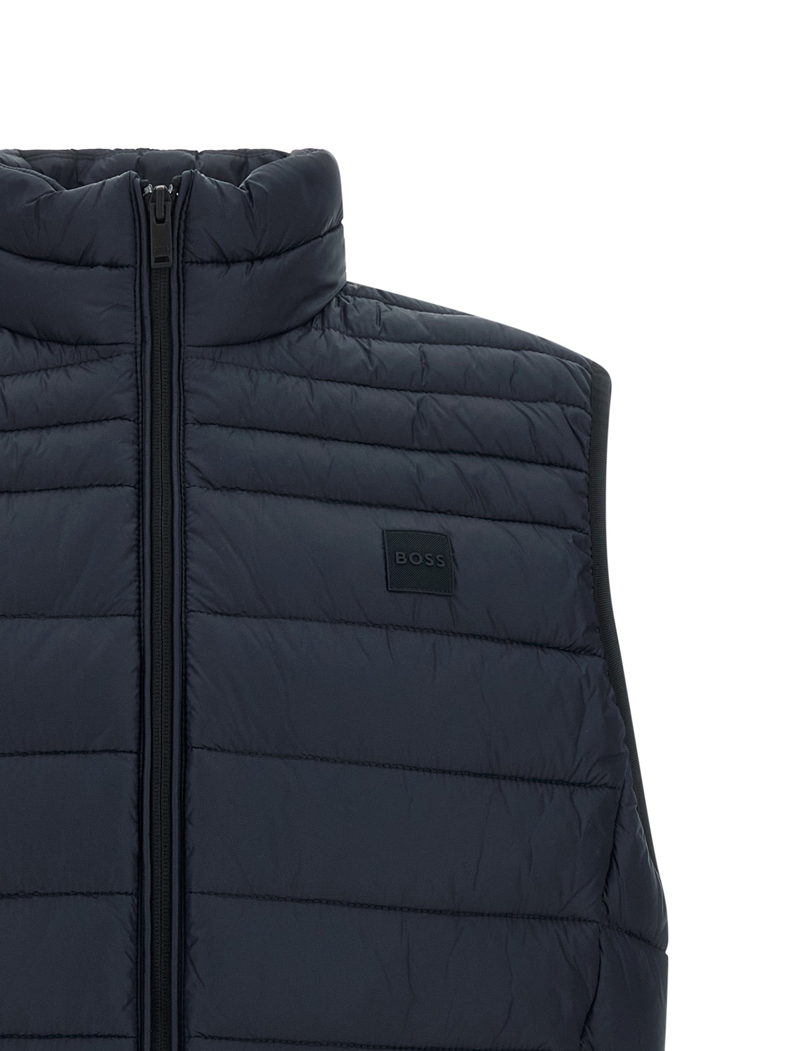 Hugo Boss Blue Recycled Sleeveless Jacket