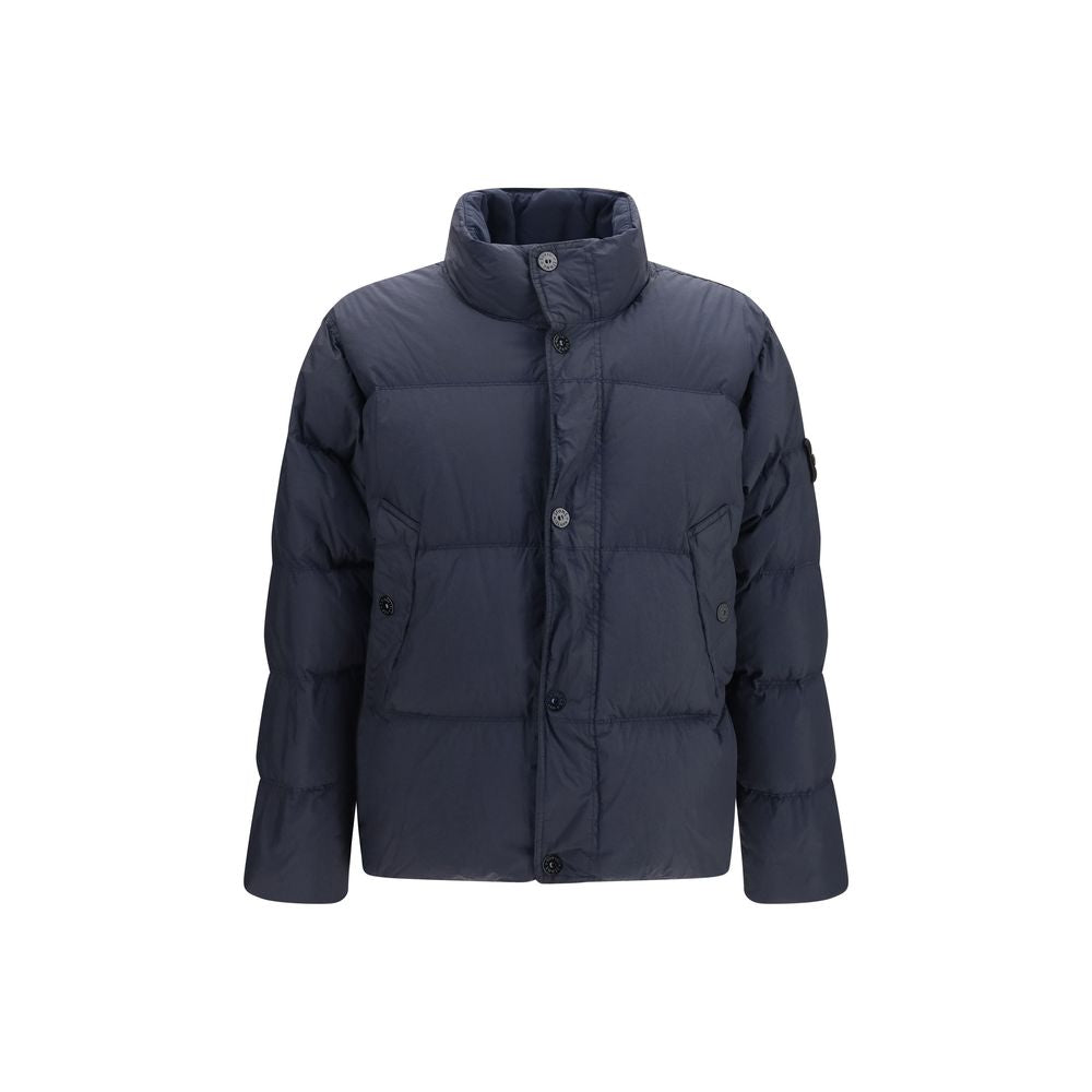 Stone Island Blue Full-Length Jacket