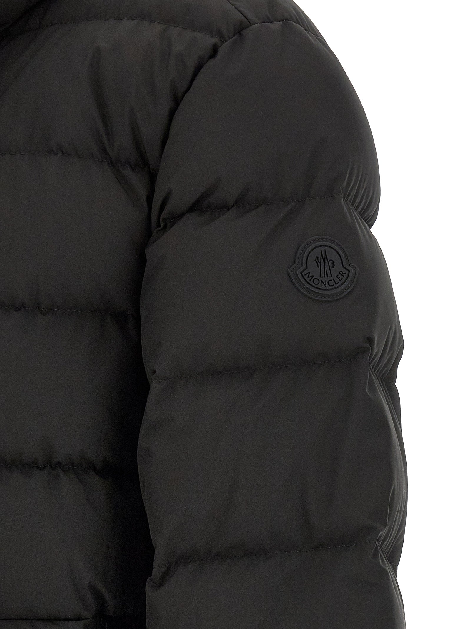 Moncler Black Polyester Full-Length Jacket