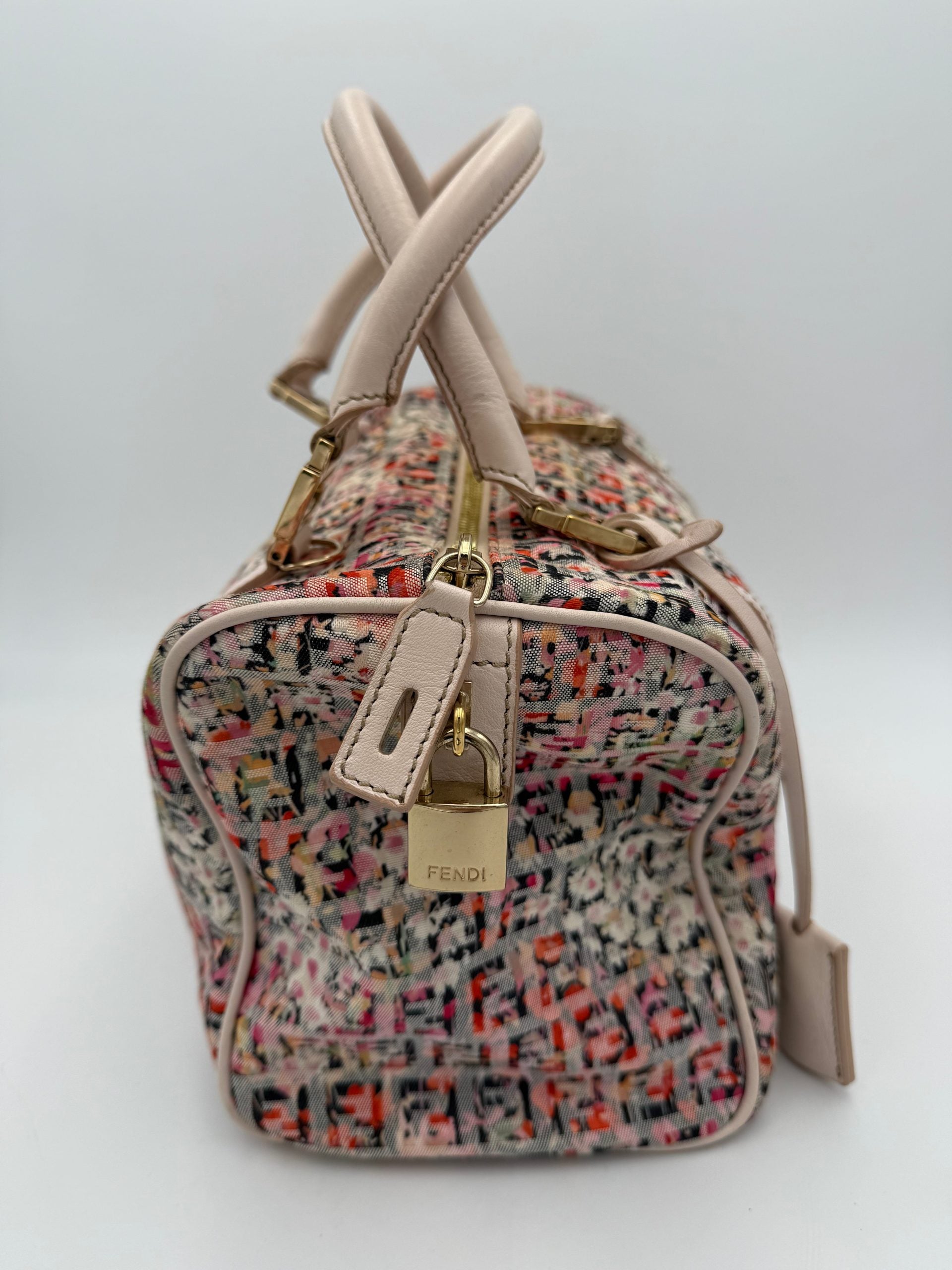 Fendi FENDI FF Canvas Flowers Handbag