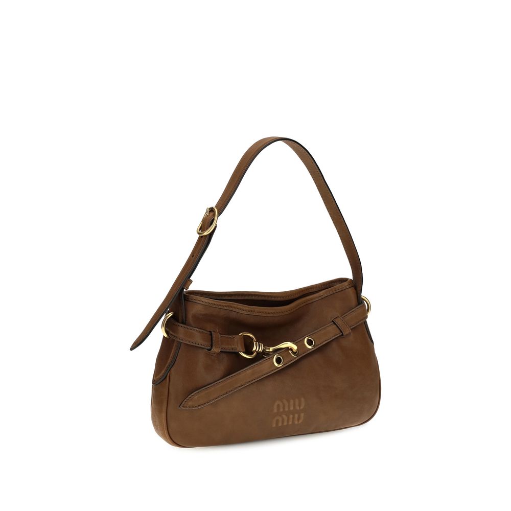 Miu Miu Brown Lamb Shoulder Bag