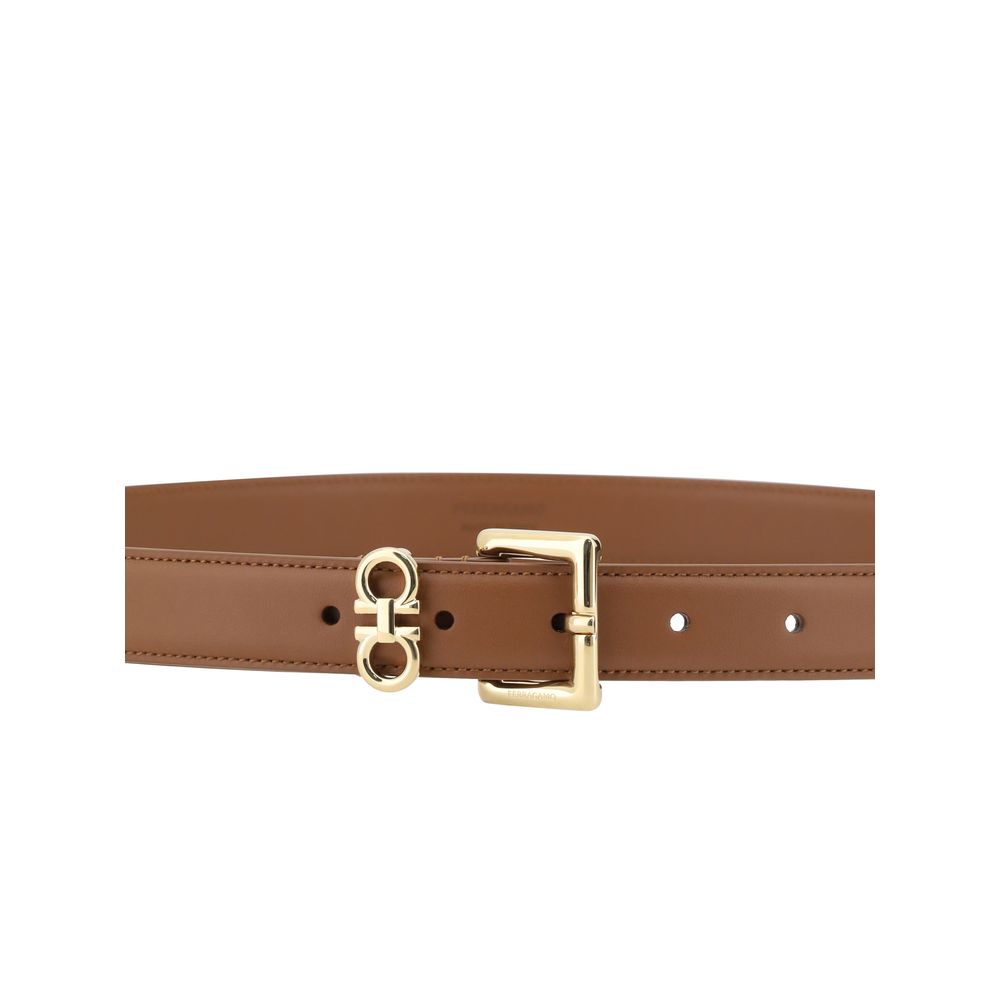 Ferragamo Brown Calf Leather Regular Belt