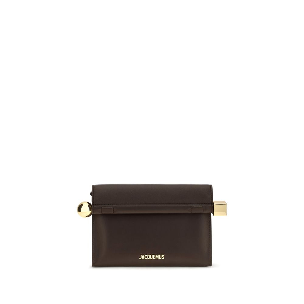 Jacquemus Brown Lamb Clutch Bag