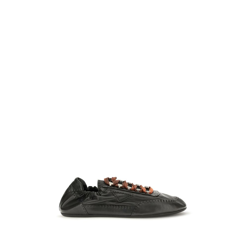 Prada Black Lamb Athletic Sneakers