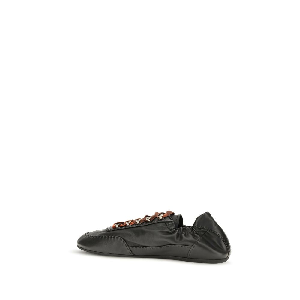 Prada Black Lamb Athletic Sneakers