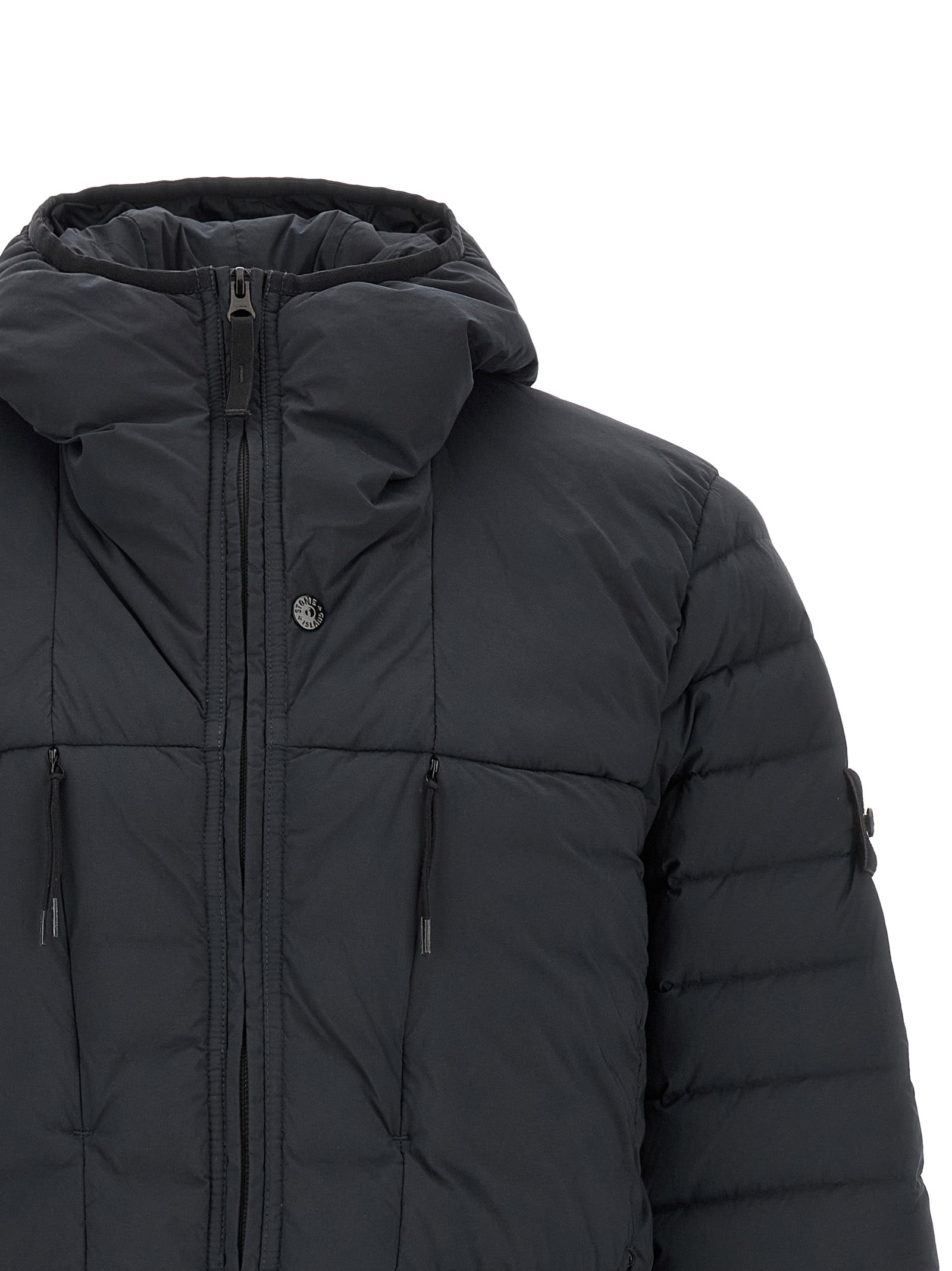 Stone Island Blue Full-Length Jacket