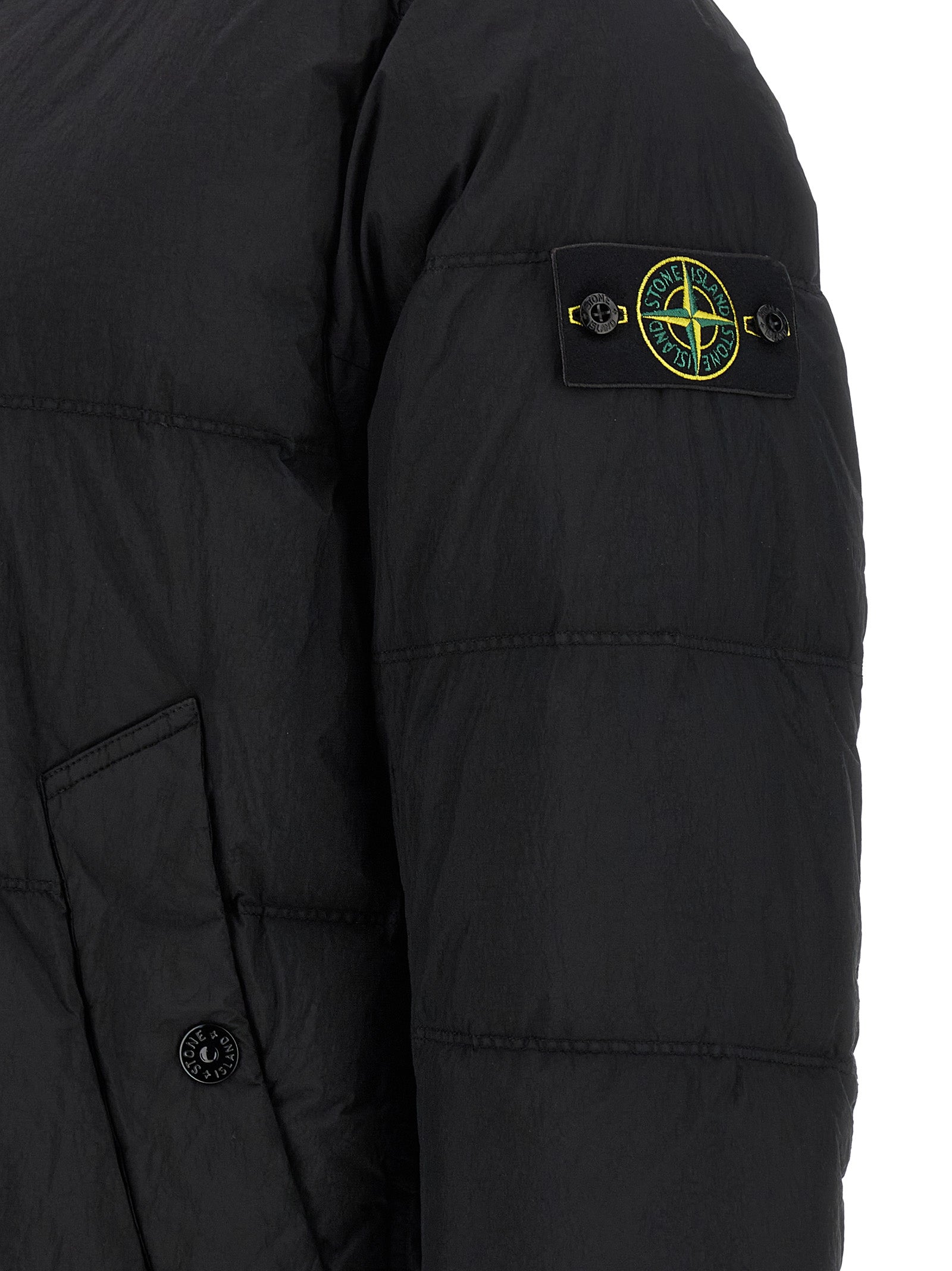 Stone Island Black Full-Length Jacket