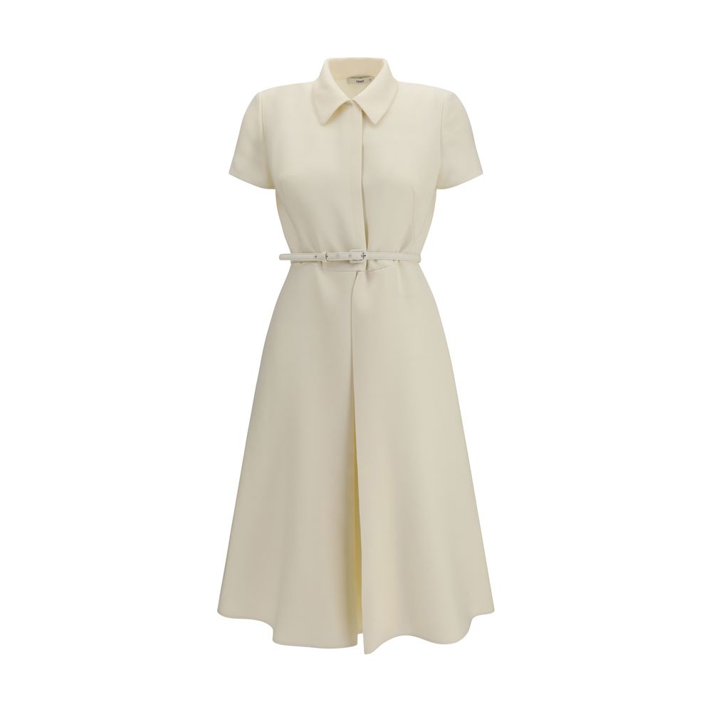 Fendi Beige Wool Casual Dress