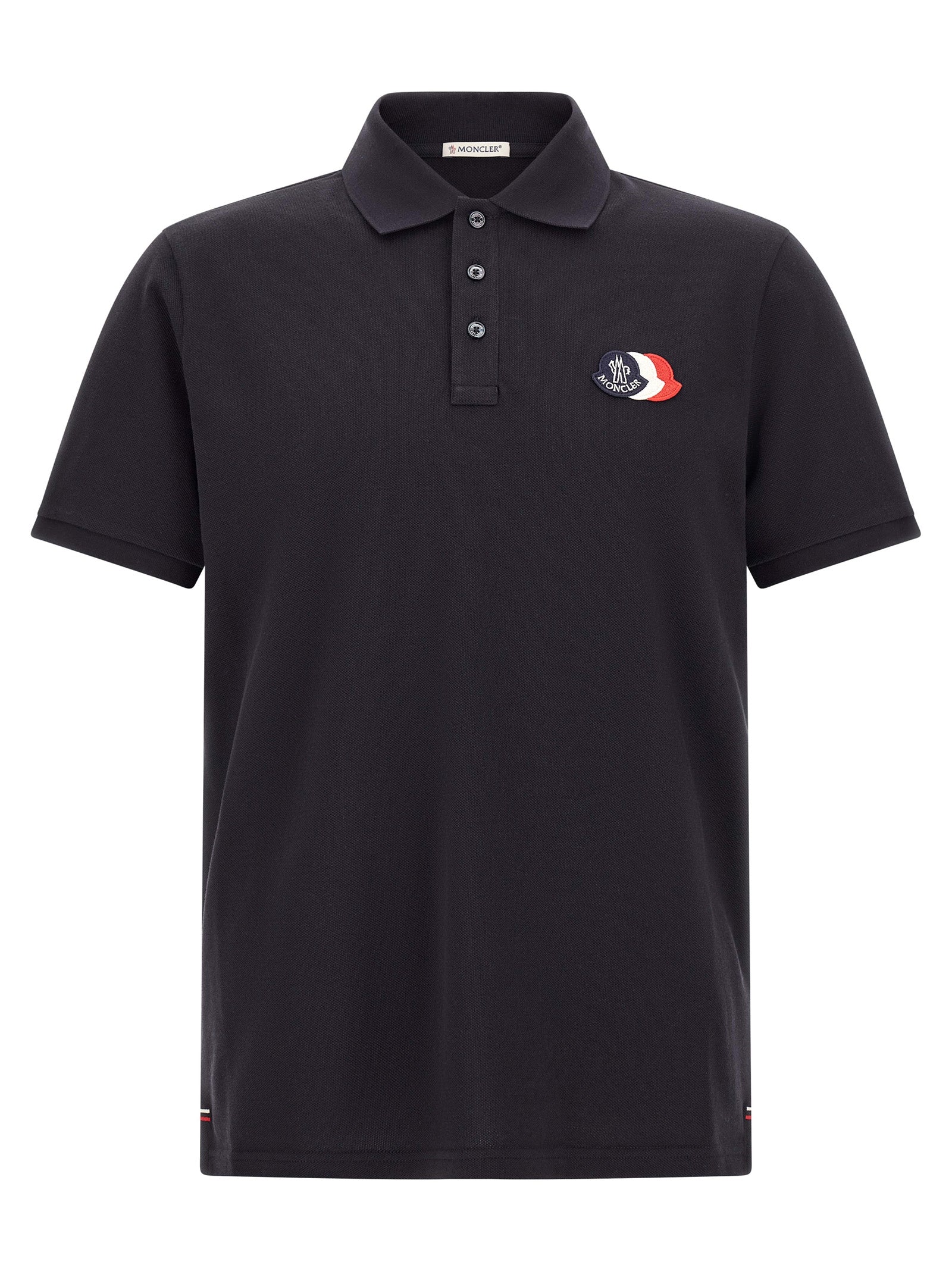 Moncler Blue Cotton Polo Shirt