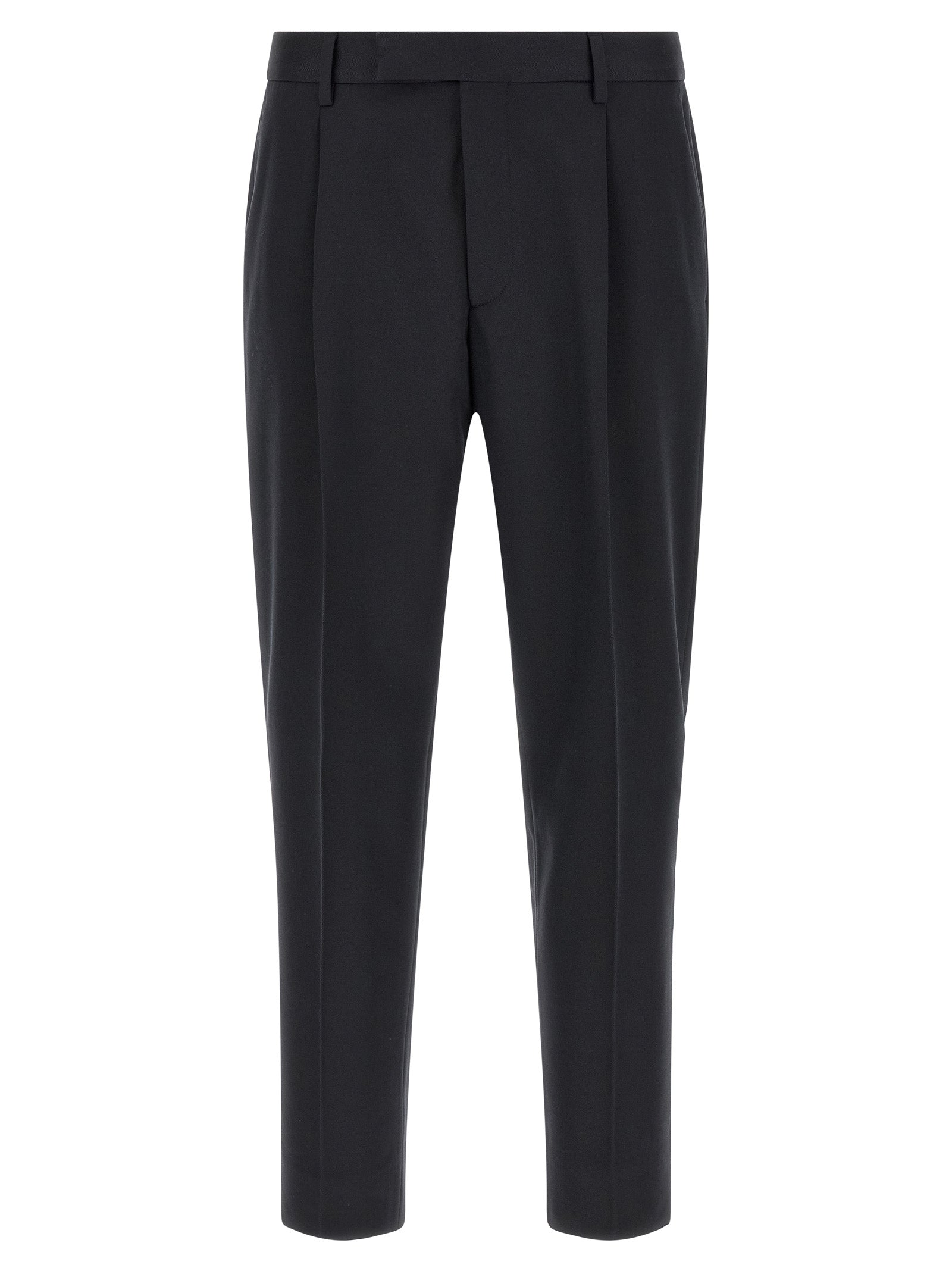 ZEGNA Blue Cotton Dress Pants