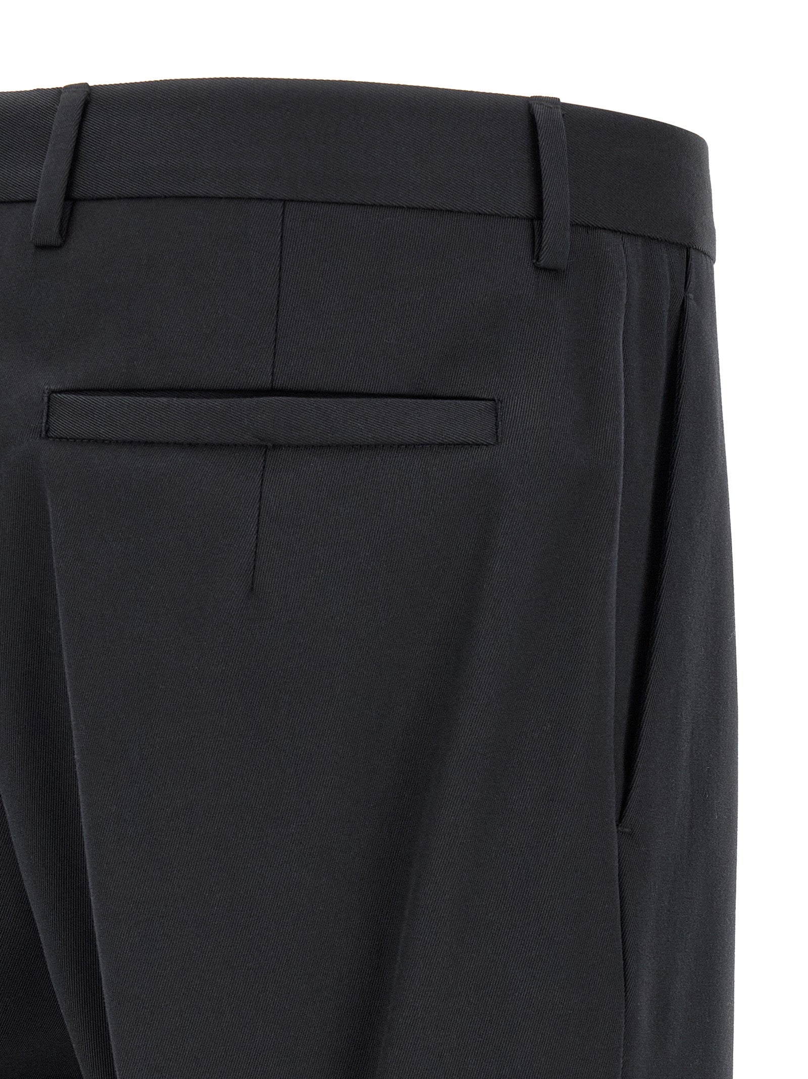 ZEGNA Blue Cotton Dress Pants