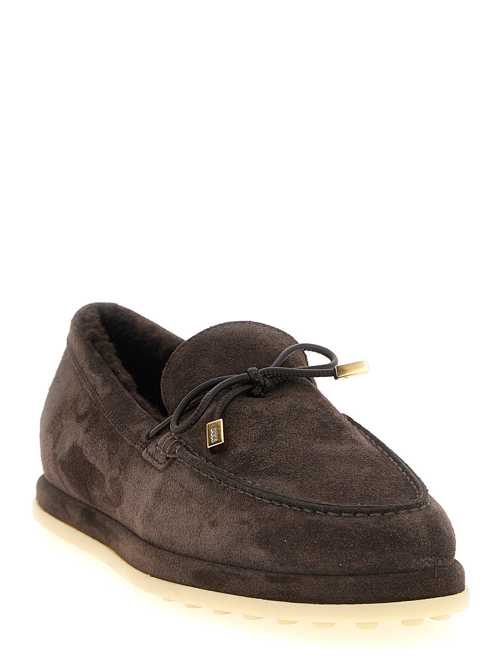 Tod's Brown Calfskin Slip-On Loafers
