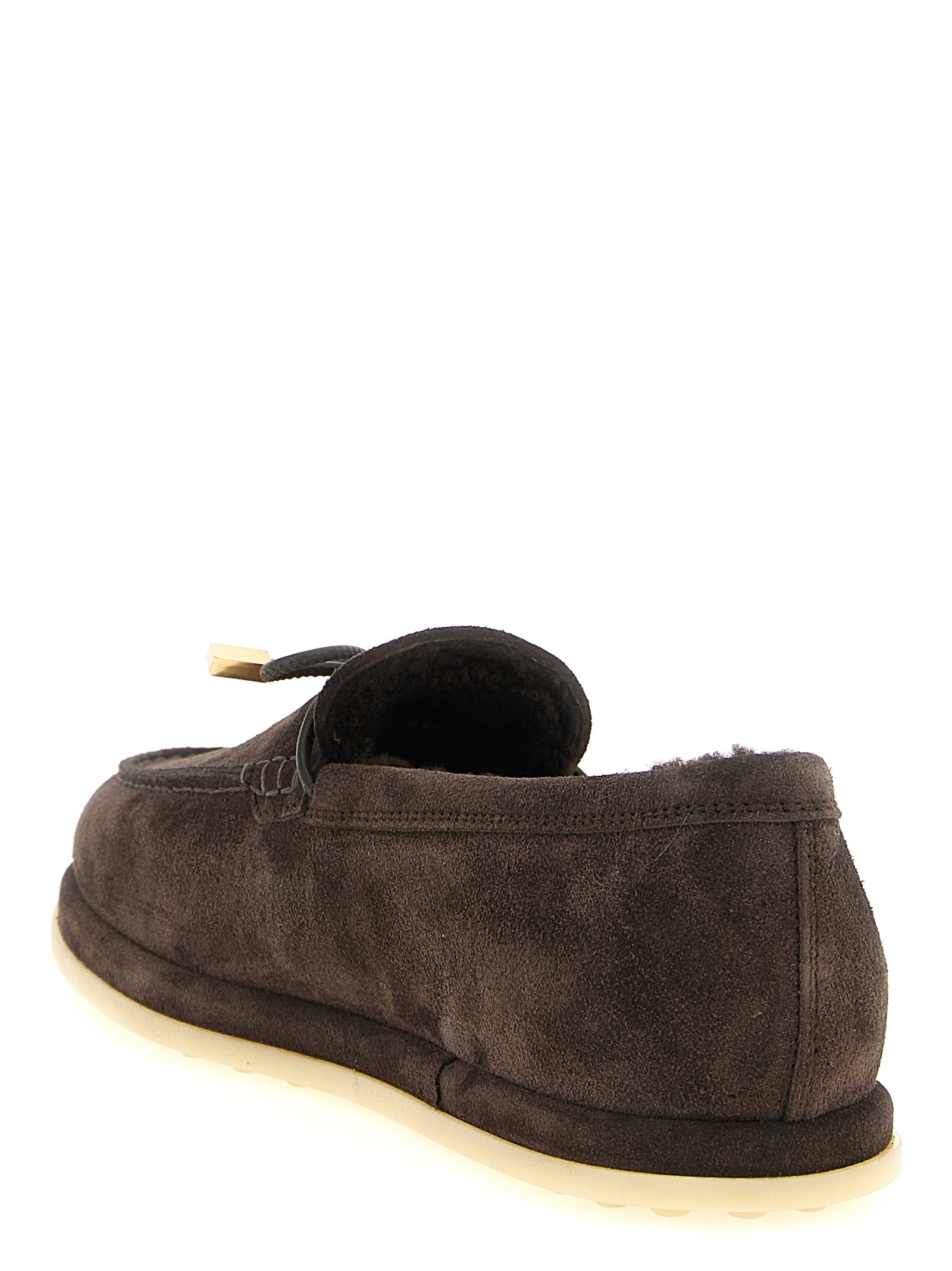 Tod's Brown Calfskin Slip-On Loafers