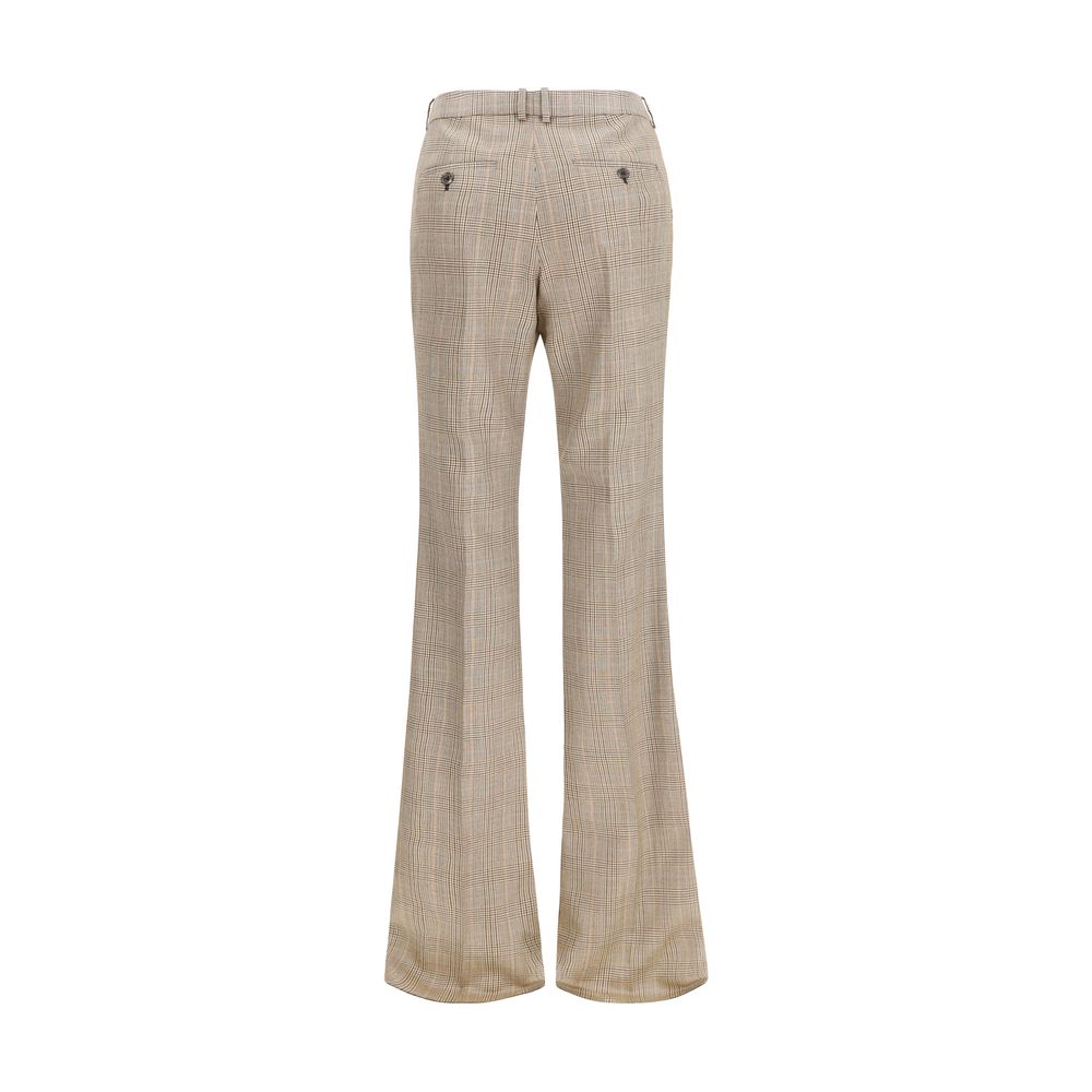 Saint Laurent Beige Wool Flared Pants