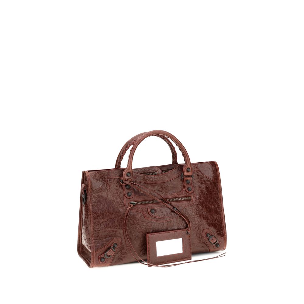 Balenciaga Bordeaux Lamb Handbag