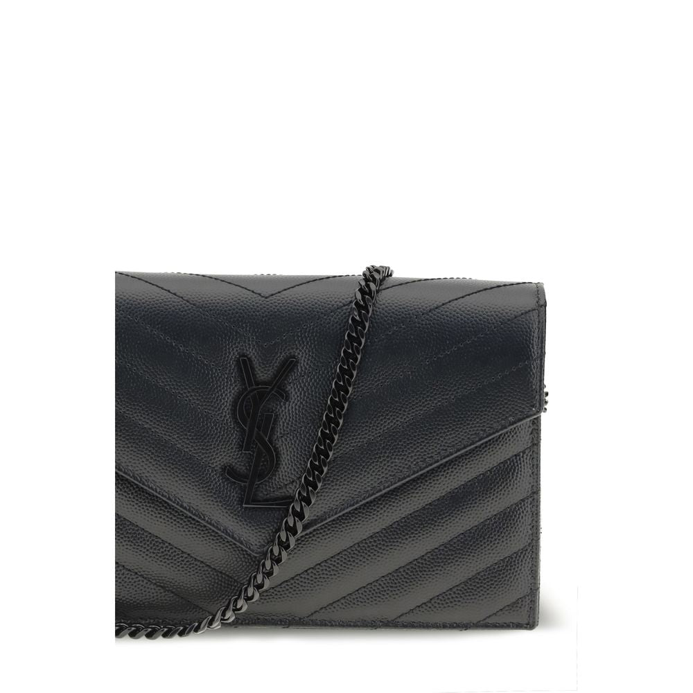 Saint Laurent Black Calf Leather Wallet