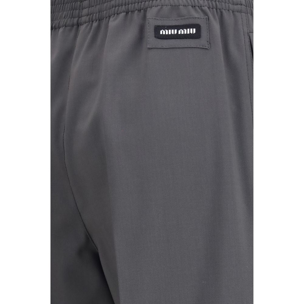 Miu Miu Gray Wool Casual Pants