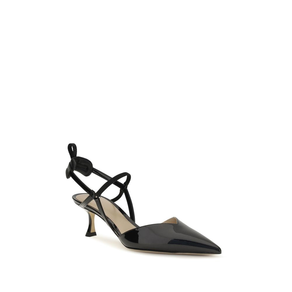Fendi Black Calf Leather High Heel Pumps
