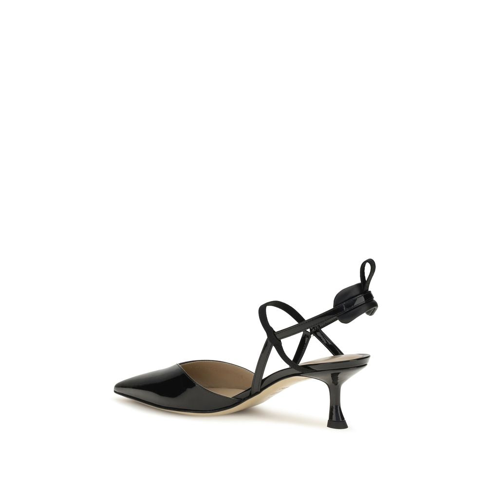 Fendi Black Calf Leather High Heel Pumps