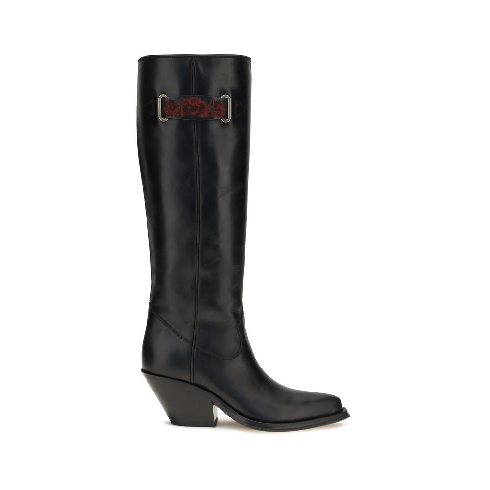 Chloé Black Calf Leather Over The Knee