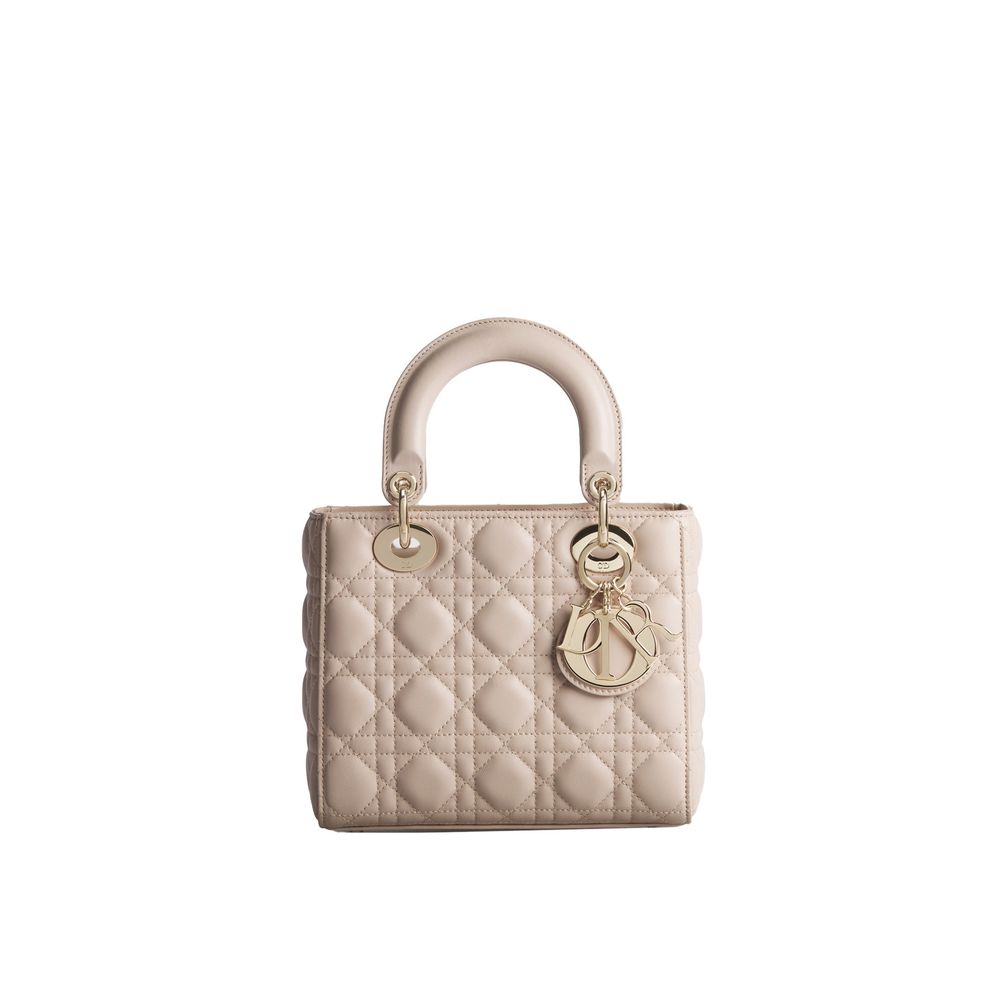Dior Beige Lamb Leather Handbag