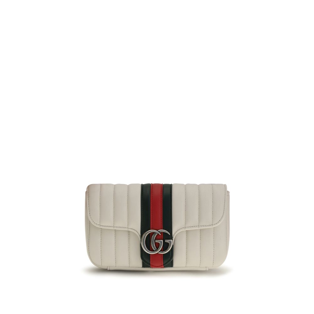 Gucci White Lamb Shoulder Bag