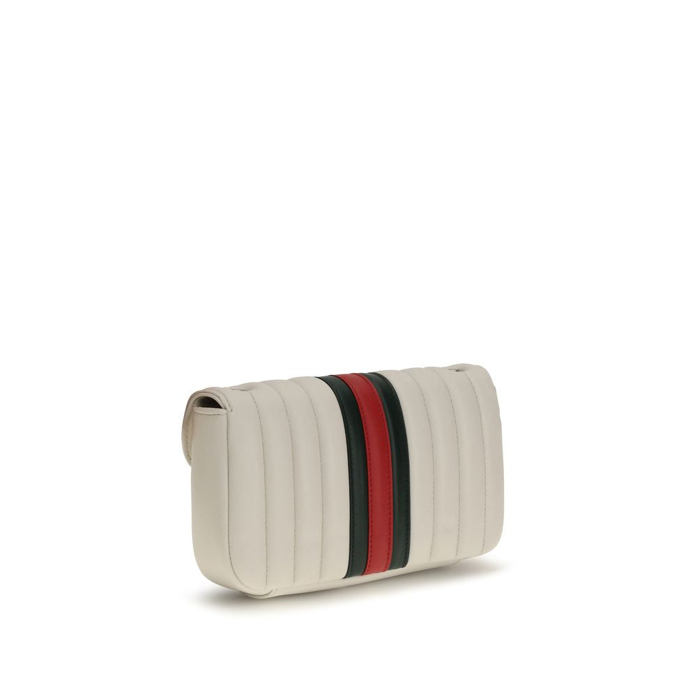 Gucci White Lamb Shoulder Bag
