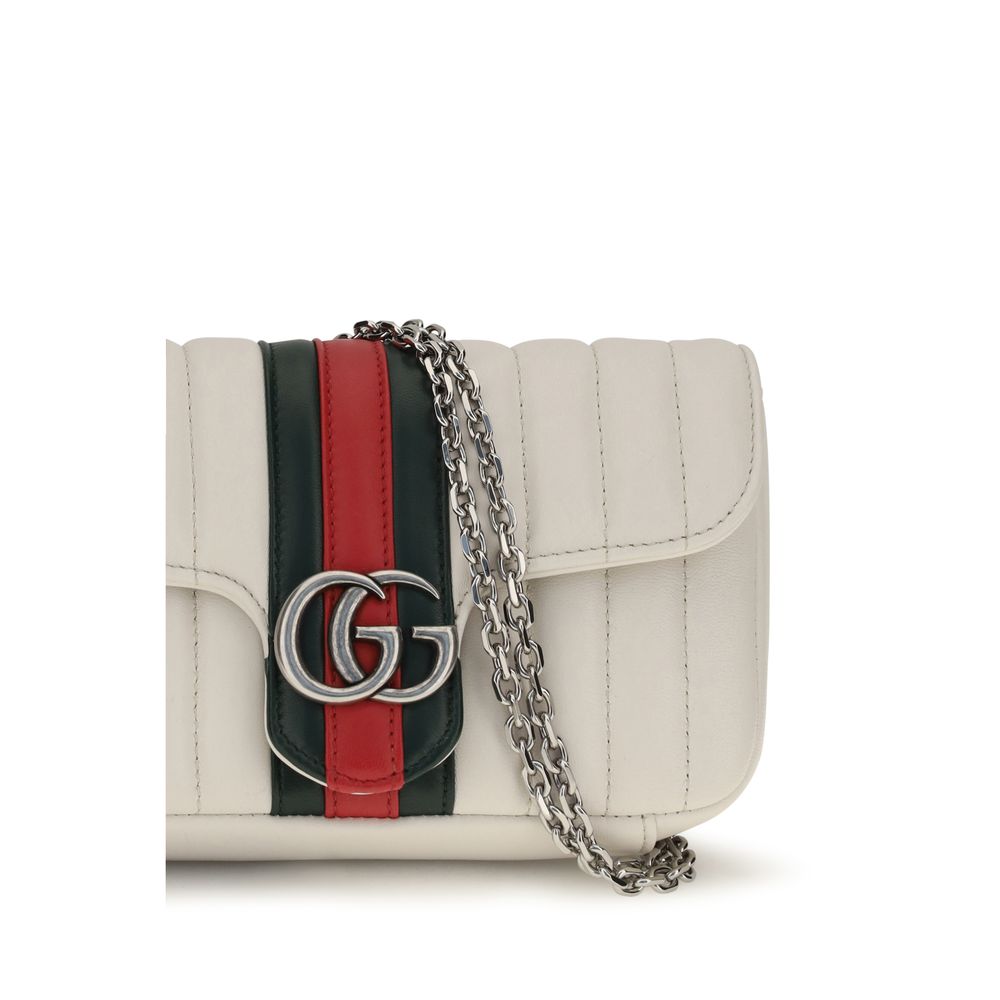 Gucci White Lamb Shoulder Bag