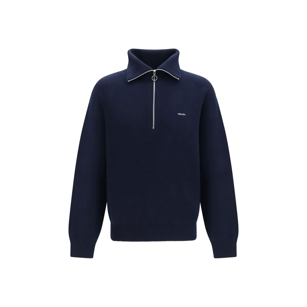 Prada Blue Wool Oves Aries Sweatshirt