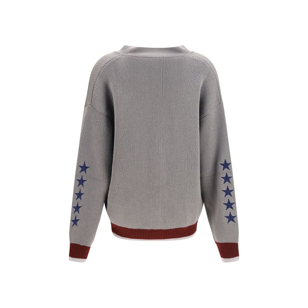 Off-White Gray Wool Cardigan