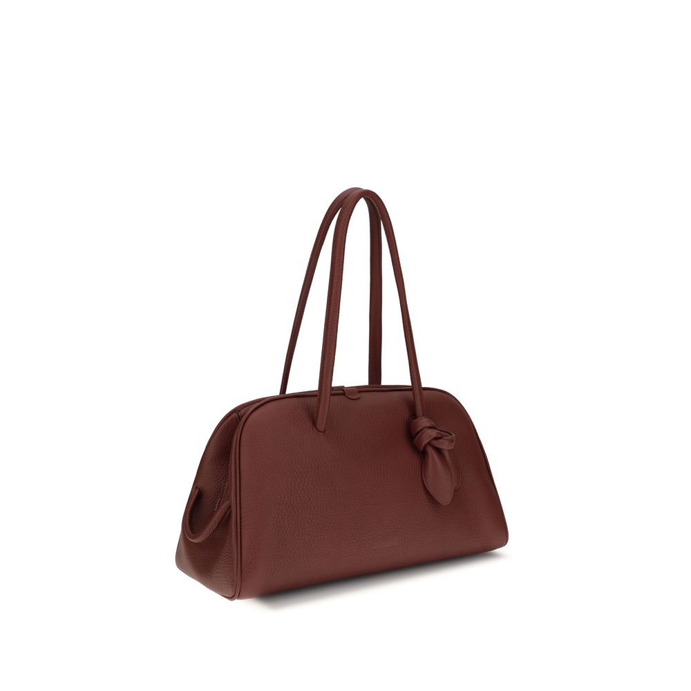 Jacquemus Bordeaux Calf Leather Shoulder Bag