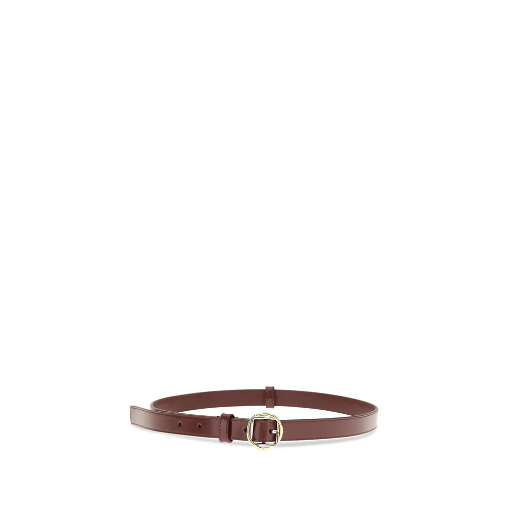 Jacquemus Bordeaux Calf Leather Thin Belt