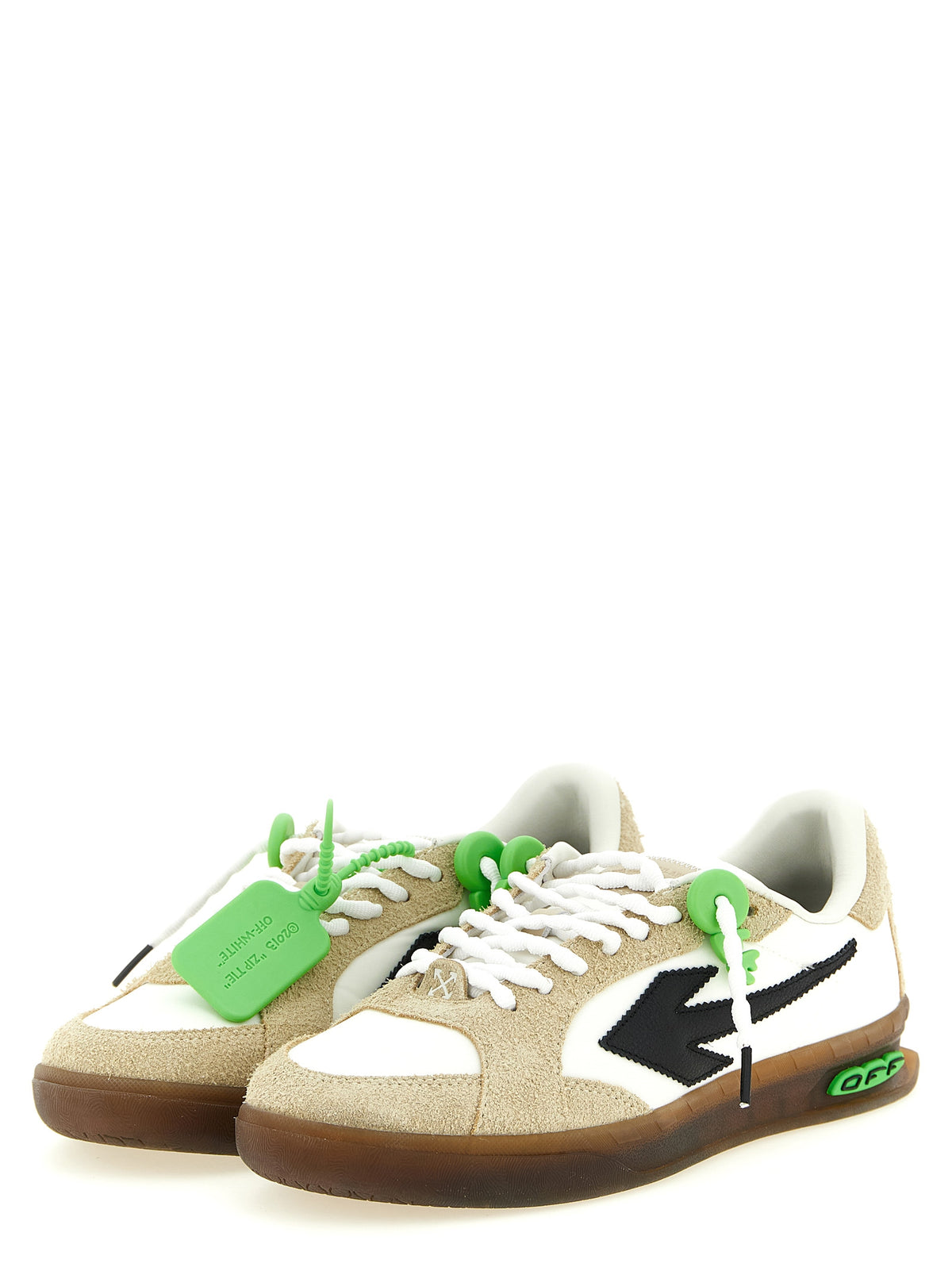 Off-White Multicolor Nylon Athletic Sneakers