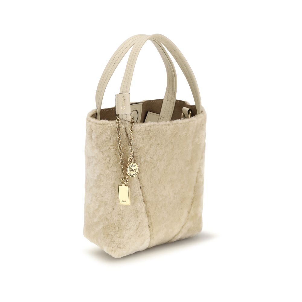 Chloé Beige Calf Leather Bucket Bag