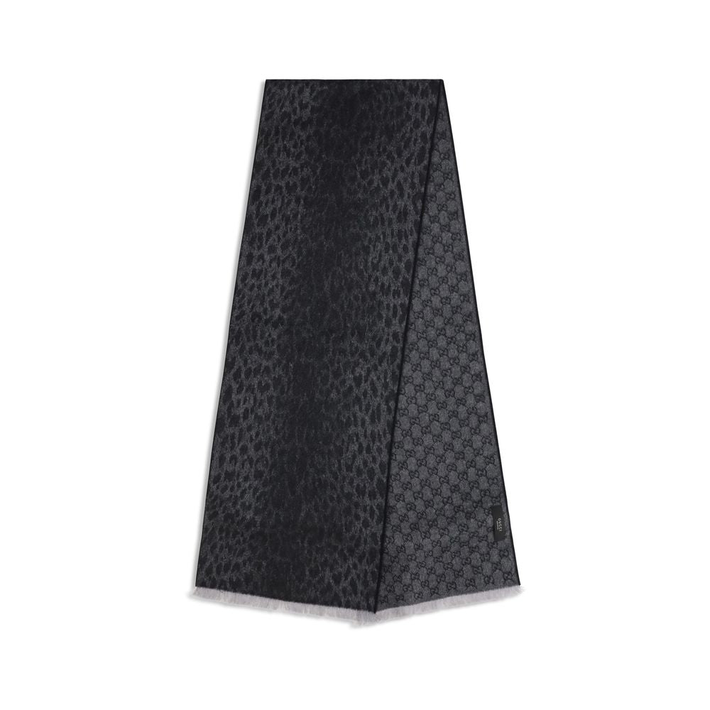 Gucci Gray Wool Scarf