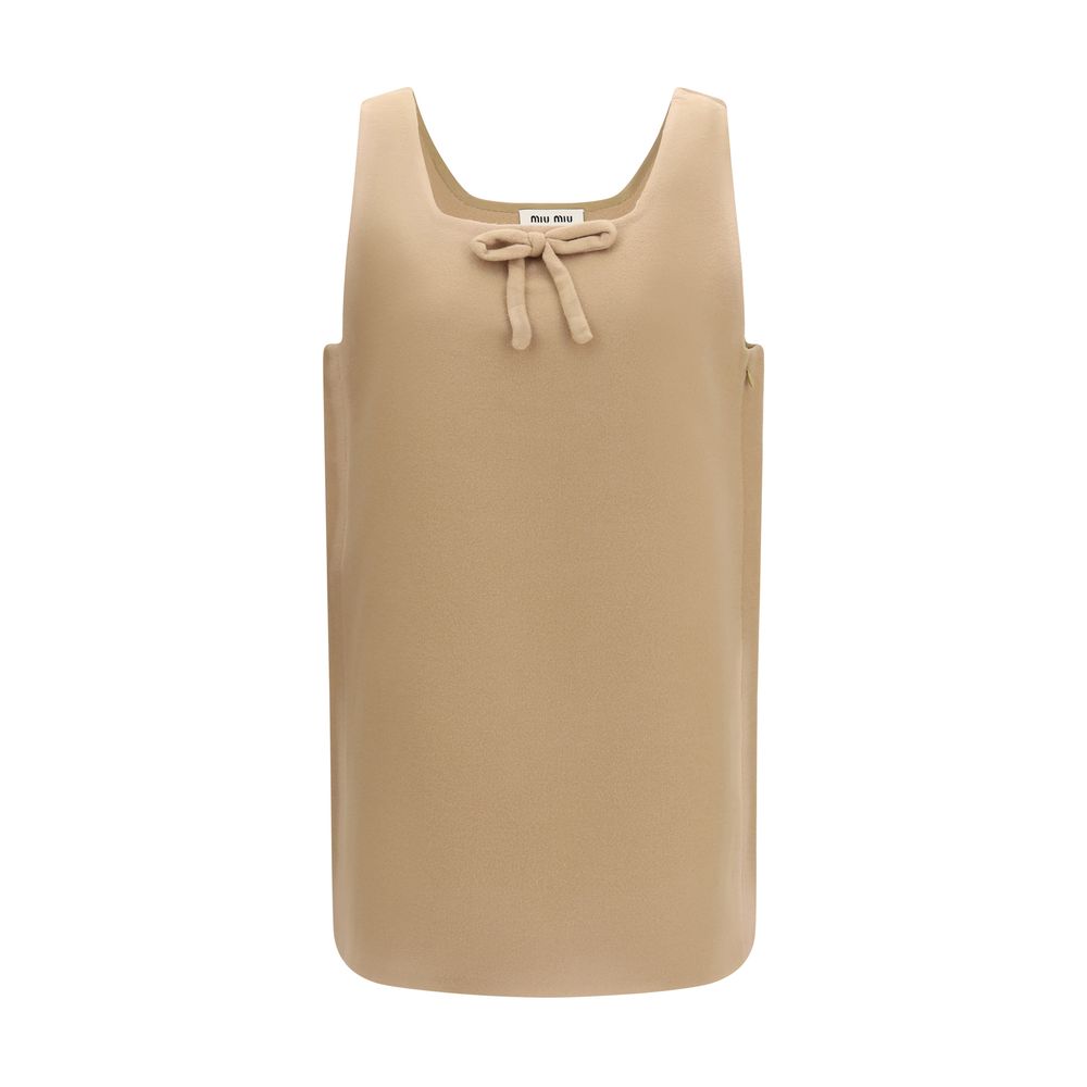 Miu Miu Beige Wool Casual Dress