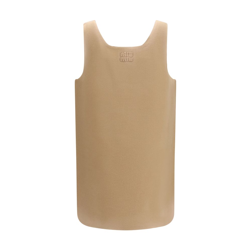 Miu Miu Beige Wool Casual Dress