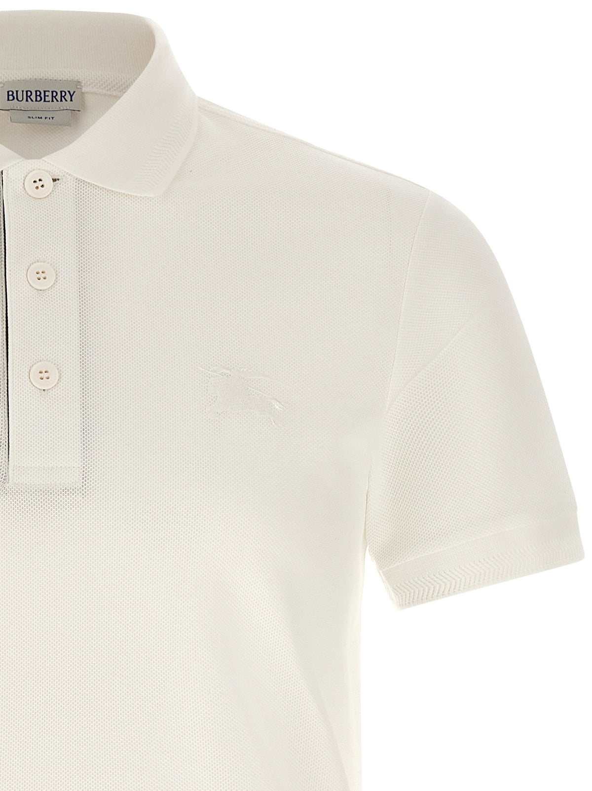 Burberry Poloshirt aus weißer Baumwolle