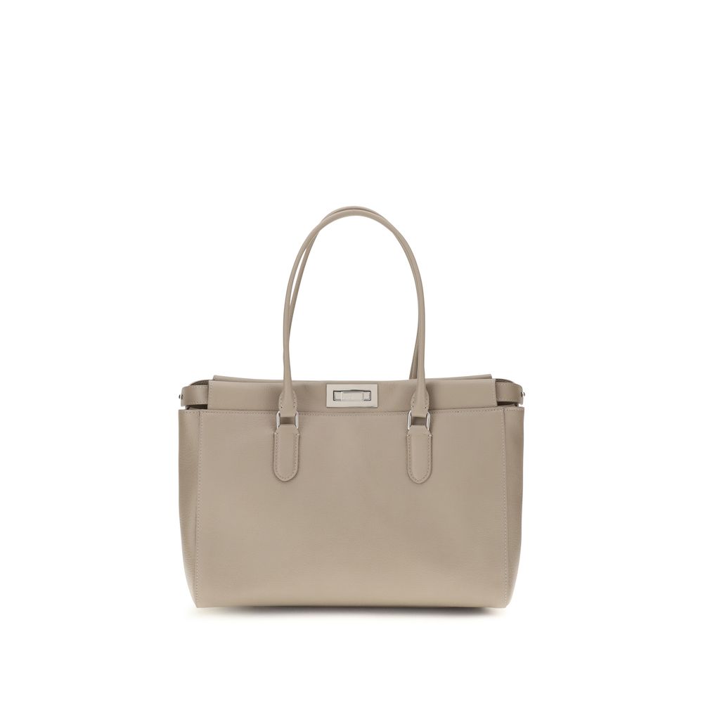 Fendi Beige Calf Leather Shoulder Bag