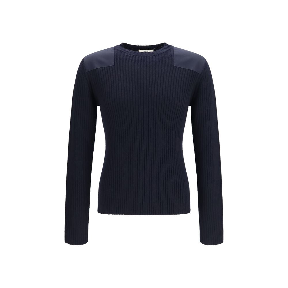 Fendi Blue Wool Sweatshirt